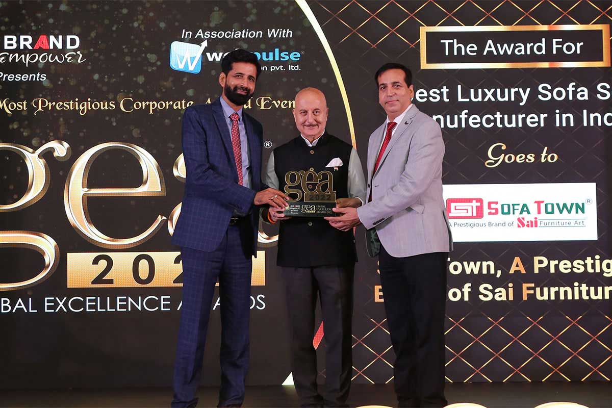 Sofa Town (Sai Furniture Art) wins GEA 2022 for Best Luxury Sofa Set Manufacturer in India