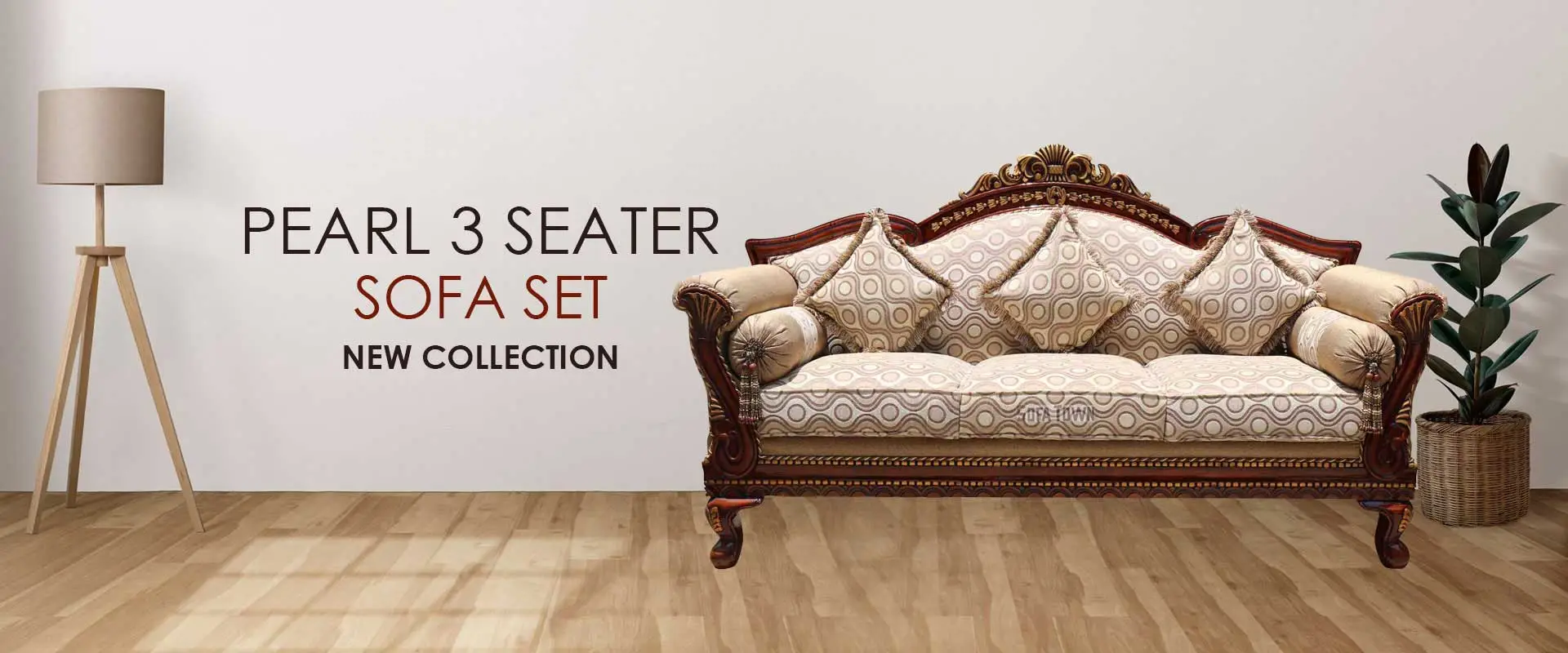 Pearl 3 Seater Sofa Setin Delhi