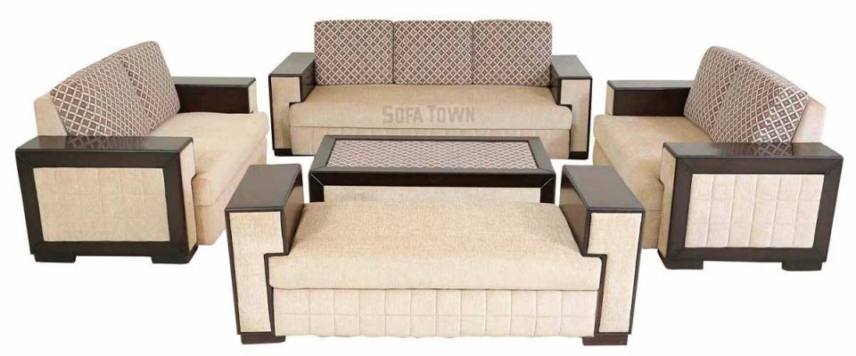 Corner Sofa Set Manufacturers In Jalna, L Shaped Wooden Corner Sofa Set 